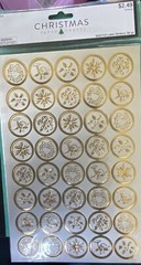 Gold Foil Label Stickers – 80 pieces Christmas Paper Crafts