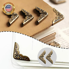 100Pcs 15Mm / 3/5″ Bronze Metal Book Corner Protectors, Vintage Photo Corner Pro