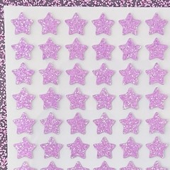 Purple Glitter Star Stickers! – Choose a Size!