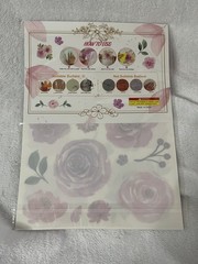 leaves and flower stickers watercoolor desgn