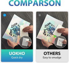 Holographic Sticker Paper for Inkjet & Laser Printer, 20 Sheets Printable Vinyl