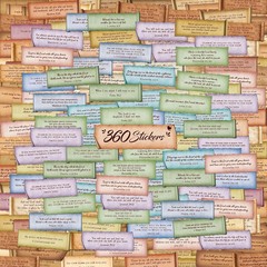 360PCS Bible Verse Stickers, 180 Retro Typewriter Style Designs Christian Religi