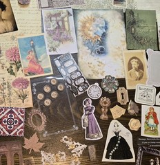 Junk Journal Kit Vintage Style Paper Stickers Tags Tickets Images Ephemera Craft