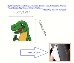 Realistic Dinosaur Dino Fun Stickers Teacher Supply DIY Crafts Kids Wall Decor