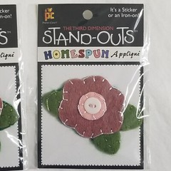 NEW Lot 7 Stand Outs Sticker Applique Iron On Flowers Bee Summer -C