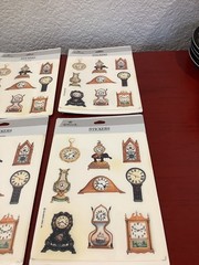 VINTAGE HALLMARK STICKERS Antique Clocks Numbered Sealed in Package~RARE~