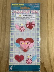 Handmade Craft Stickers Hearts And Swans Acid Lignin Free