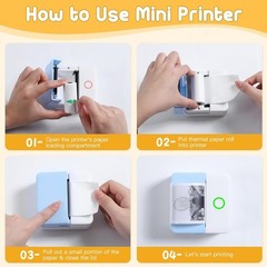 Self-Adhesive Printable Sticker Rolls for Mini Printers – 57x25mm, 10 Pieces