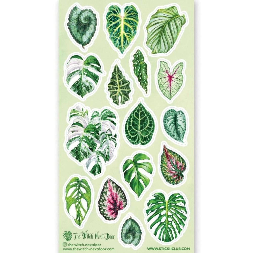 Stickii – Monstera Leaf Stickers – Plant Leaves Sticker Sheet – Crafts Planners