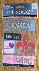 Soft Spoken High Maintenance Gorgeous Fabulous Bling Bling Fleur-De-Lis Stickers