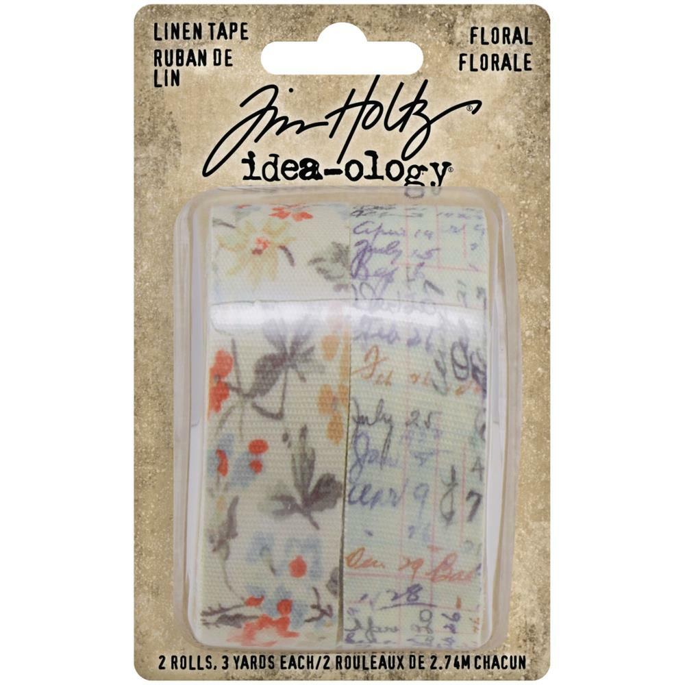 Tim Holtz ~ LINEN TAPE ~ Floral ~ Idea-ology 2 Rolls