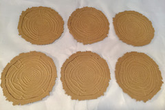 Tim Holtz Die Cuts * Embossed Tree Ring * White or Kraft Cardstock or Chipboard