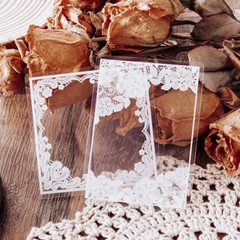 Lace Border Edger Frame PET Die Cuts Stickers Journal Tag Scrapbooking Craft DIY