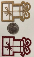 GIFT BOX Die-Cuts(4pc)Christmas •Holiday•Happy Birthday•Present •Glitter•Friend