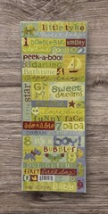 K&Co Baby Boy Embossed Scrapbook Stickers Love Bug Sweet Dreams Adorable NEW