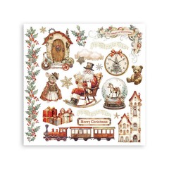 Stamperia Rub-on Kit 6.1×6.1 – 6Pgs -Gear Up for Christmas, DFLRBX03