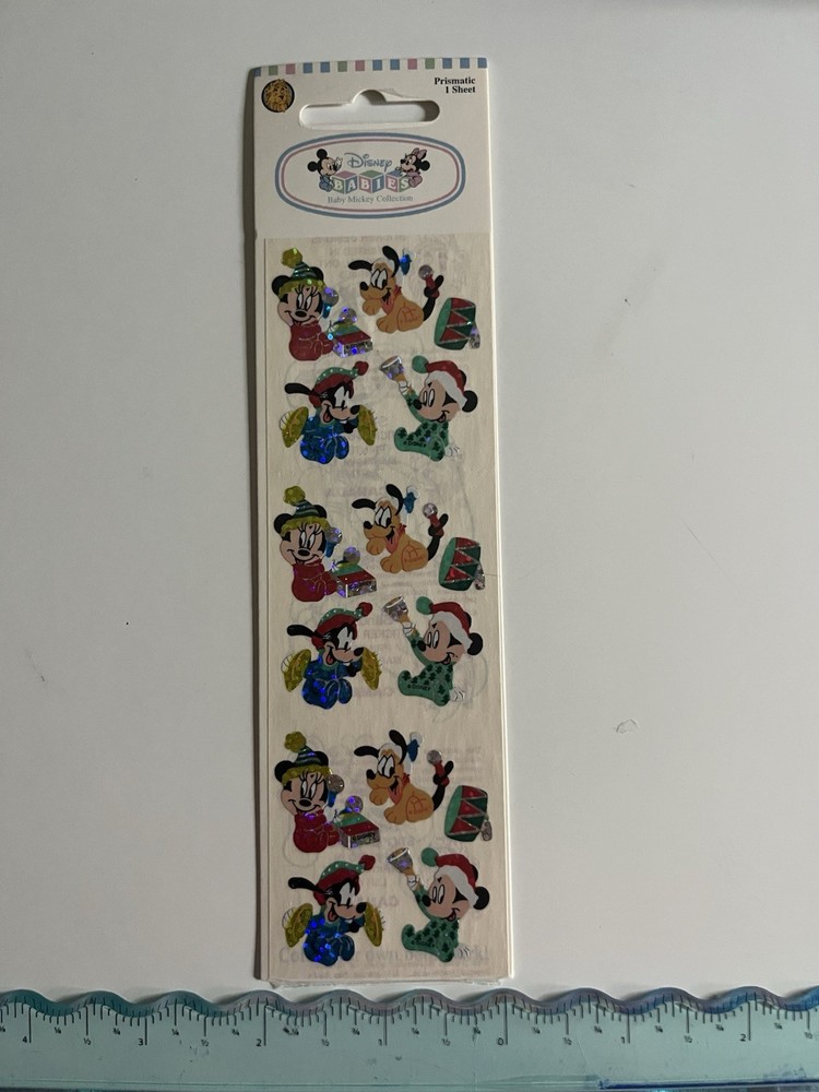 Vintage Sandylion Prismatic Disney Babies Stickers Minnie Mickey Mouse Pluto