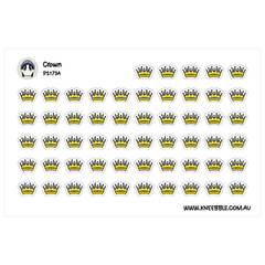 Royal Crown Stickers – Luxury Gold Planner Decals & Regal Embellishments