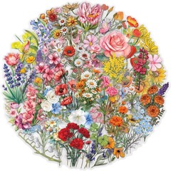 Crafting Stickers – 60 Waterproof Floral Stickers for Students and Teachers