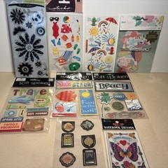 Scrapbook Stickers Mixed Lot of Beach Sea Ocean Summer Travel Flower Themed