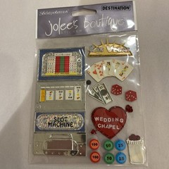 Las Vegas Travel Slots Chapel Jolee’s Boutique Dimension Scrapbook Stickers MM