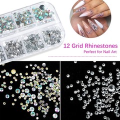 Versatile 2784PCS Rhinestones with Tweezers & Glue – Ideal for Nail & Makeup Art