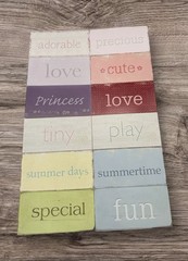 Lot of 64 Scrapbook Titles By My Minds Eye Cardstock Different Sizes