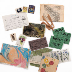 Scrapbooking Junk Journal Paper Ephemera Lot Tickets Stamps Maps Vintage Travel