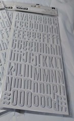 Thickers White Glitter Foam Letter Stickers 6″X11″ Sheets 3 packs
