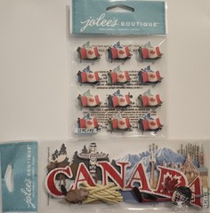 Lot Of 5 JOLEE’S BOUTIQUE Dimensional Scrapbooking Stickers CANADIAN ICE HOCKEY
