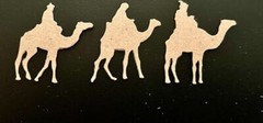 Holiday Die Cuts * 3 Wise Men * 12 Sets * Kraft, Black, Silver or Gold Glitter