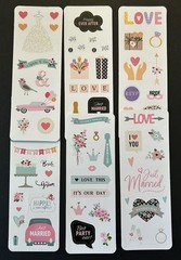 Peter Pauper Press ASSORTED WEDDING Sticker Pack 65 Stickers