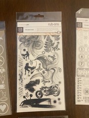 Basic Grey Rub On Transfers Lot Of 7 Pkgs New Scrapbooking Crafting