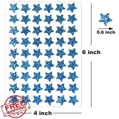 Lrogoe Holographic Star Stickers 6 Colors 0.6″