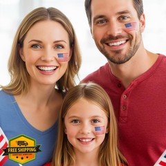 HFZRZFH 500 Pcs American Flag Stickers Roll