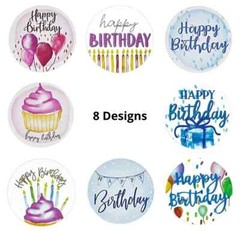 100 Happy Birthday ASSORTED 1″ ENVELOPE STICKERS LABELS SEALS Party Favor