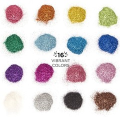 Horizon Group USA Assorted Glitter Packs , Pack of 48, Neon, Glitter, Metallic C