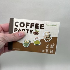 Cozy Coffee Animal Stickers Sticker Book Scrapbook Junk Journal Collage