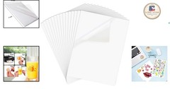 Translucent Waterproof Vinyl Sticker Paper – 15 Sheets 8.5 x 11 – Quick Dry