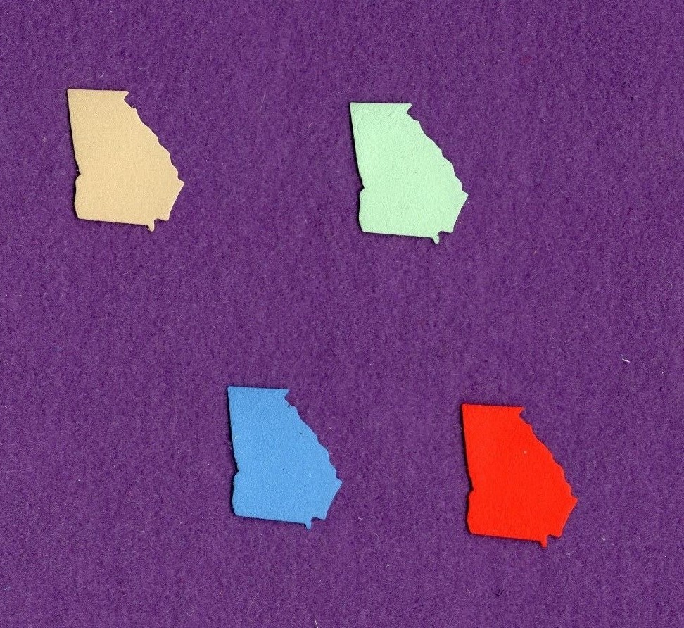 GEORGIA qk USA state die cuts scrapbook cards
