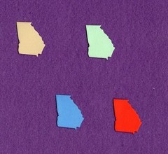 GEORGIA qk USA state die cuts scrapbook cards