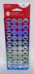 American Greetings Stickers Shiny Silver Smiley Faces Sunglasses 3 Shts 120 Pcs
