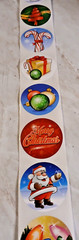 21 (1 Yard) CHRISTMAS ENVELOPE SEALS STICKERS 1.5″. #1