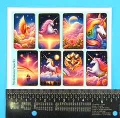 Celestial Unicorns Sticker Sheet Style 1