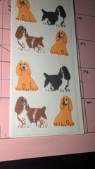 Vintage Sandylion stickers Fuzzy Dogs Cocker Spaniels New In Pack