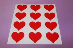 Mrs. Grossman’s Sheet RARE Vintage 1979 Full Sheet Medium Red Heart Stickers!