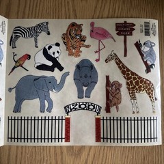Sticker Roll~ Scrapbook Mania Sticker Sheets Zoo 10.5″ x 8.5″ Over 45 Sheets