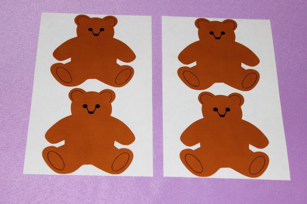 Mrs. Grossman’s LOT 2 Sheets RARE Vintage 1979 Large Brown Teddy Bear Stickers!
