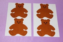Mrs. Grossman’s LOT 2 Sheets RARE Vintage 1979 Large Brown Teddy Bear Stickers!