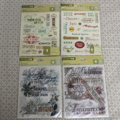 Quote Stickers & Rub-on For Scrapbooking Lot Of 23 Packs